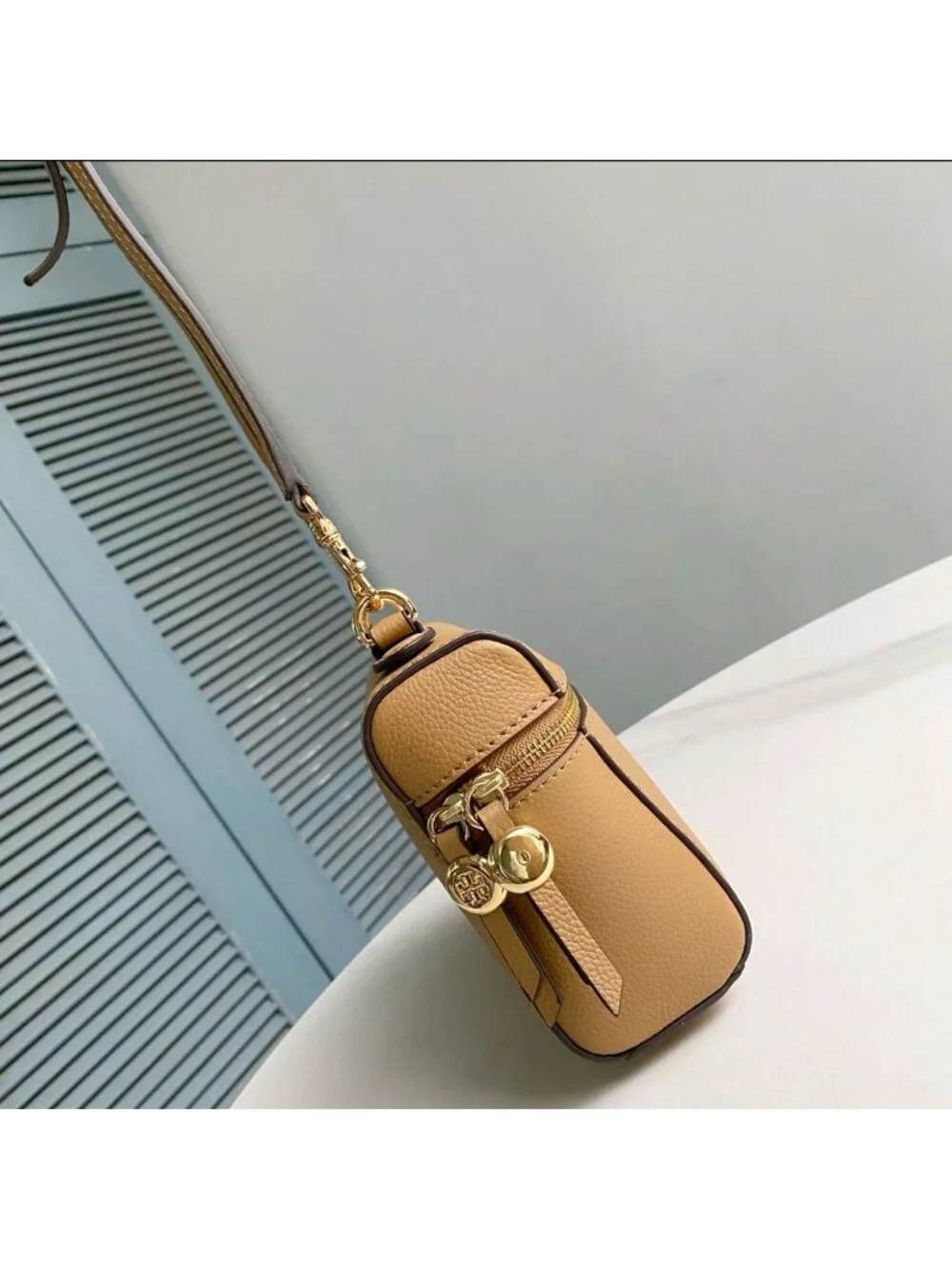 Tory Burch Romy Slim Mini Bag Tiramisu OS